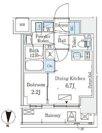 テラス押上 401 間取り図