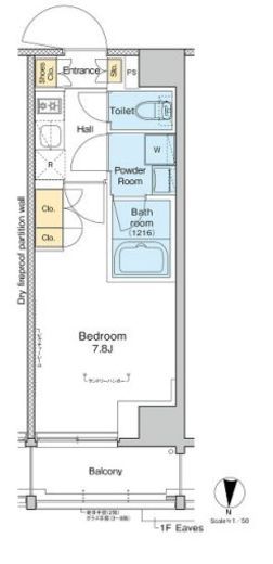 プラウドフラット亀戸 301 間取り図