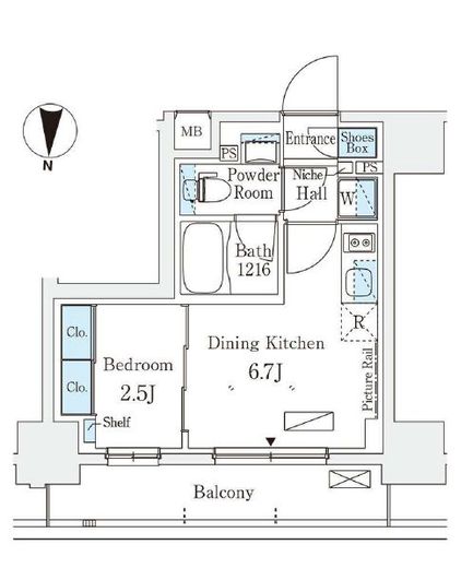 テラス押上 1003 間取り図