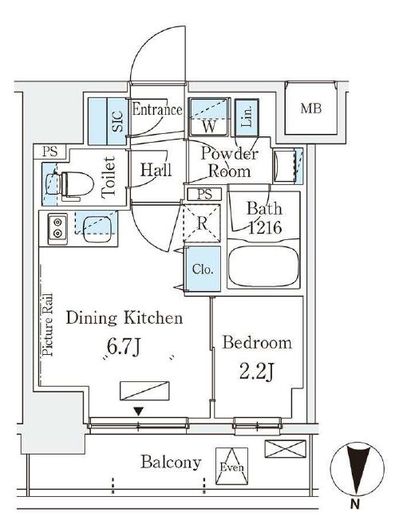 テラス押上 902 間取り図