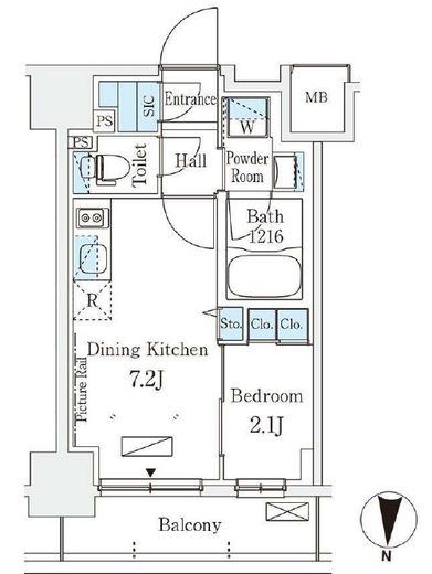 テラス押上 405 間取り図
