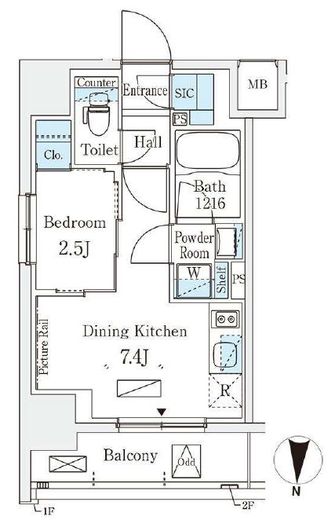 テラス押上 207 間取り図