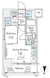 テラス押上 207 間取り図