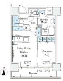 テラス押上 910 間取り図