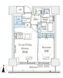 テラス押上 309 間取り図