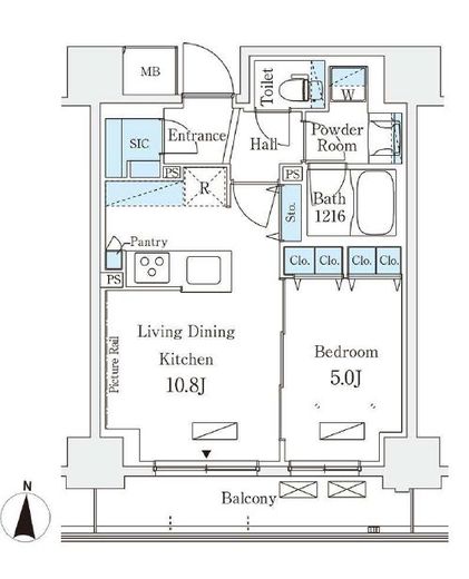 テラス押上 909 間取り図