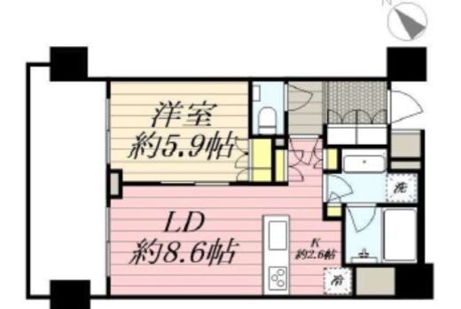 テラス押上 208 間取り図