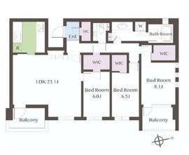 グランドメゾン等々力 2階 間取り図