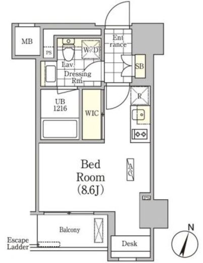 アンパサンド北新宿 304 間取り図