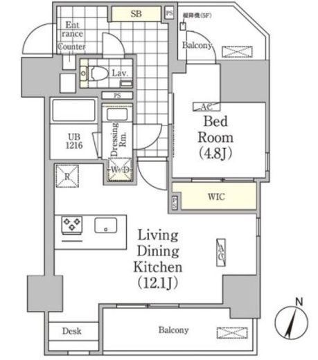 アンパサンド北新宿 504 間取り図