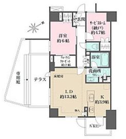 ザ・パークハウス十条 1階 間取り図