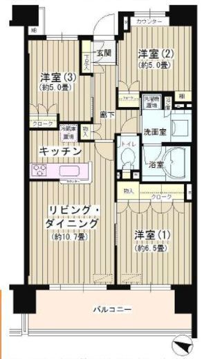 パークホームズ桜新町 2階 間取り図