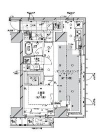ピアース新宿三丁目 14階 間取り図