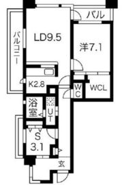 シティコート目黒 3-501 間取り図