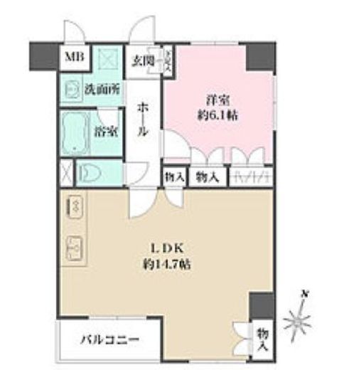 ダイヤハイツ自由が丘 2階 間取り図