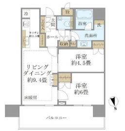 パークコート浜離宮ザ・タワー 26階 間取り図