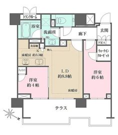 ザ・パークハウス高輪松ヶ丘 1階 間取り図