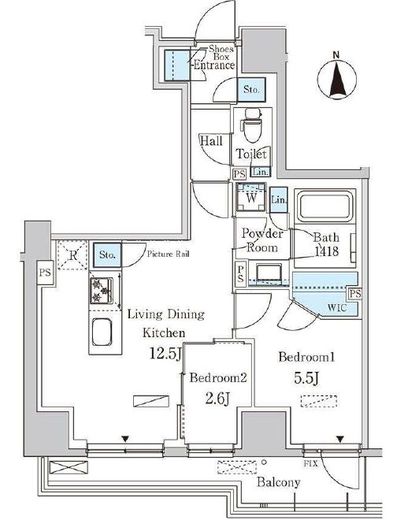 パークアクシス浅草田原町ガーデン 905 間取り図
