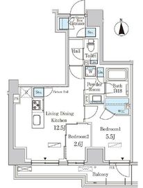 パークアクシス浅草田原町ガーデン 905 間取り図