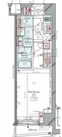 コンシェリア門前仲町AQUA VERT 5階 間取り図