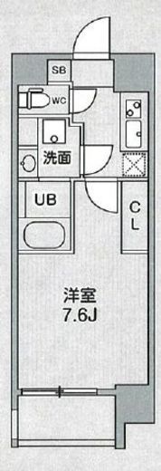 シーズンフラッツ浅草橋 402 間取り図