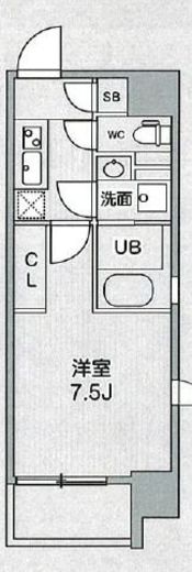シーズンフラッツ浅草橋 701 間取り図