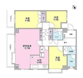 京西上目黒ガーデン 205 間取り図