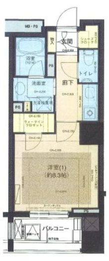 グランスイート明石町 3階 間取り図