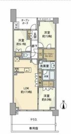 プラウドシティ阿佐ヶ谷 1階 間取り図