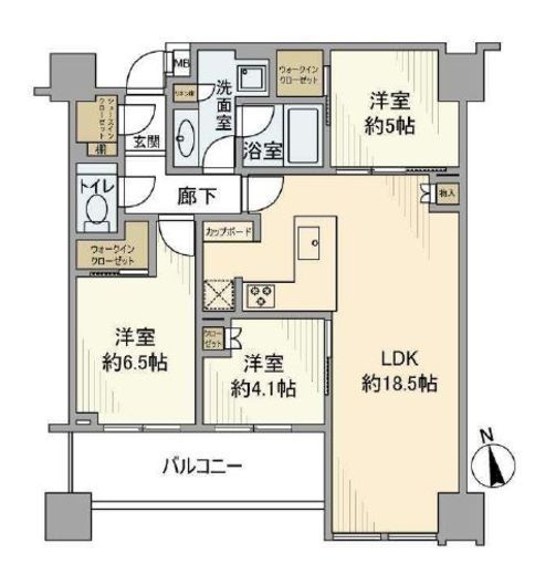 白金ザ・スカイ 27階 間取り図