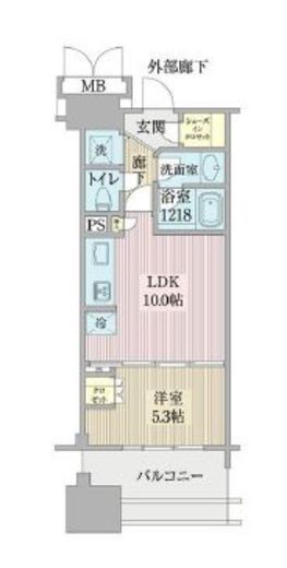 晴海テラス 18階 間取り図