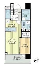 サンクタス浅草レジデンス 5階 間取り図