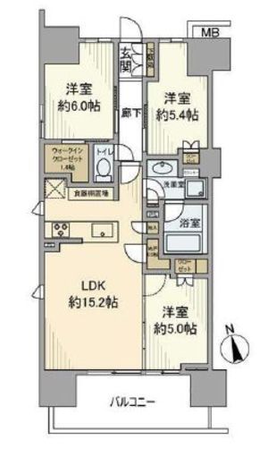 パークホームズ杉並上荻 4階 間取り図