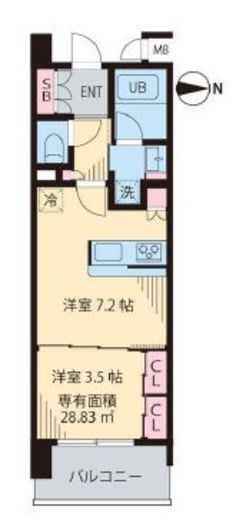 ビイルーム武蔵小杉 (beRoom 武蔵小杉) 506 間取り図