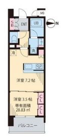 ビイルーム武蔵小杉 (beRoom 武蔵小杉) 506 間取り図
