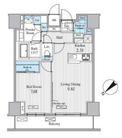 セリオ落合東中野 908 間取り図