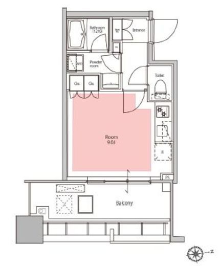 白金ザ・スカイ 5階 間取り図