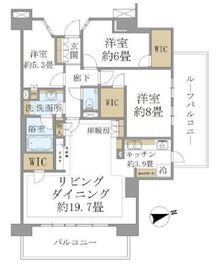 ブリリアシティ西早稲田 15階 間取り図