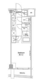 ザ・パークハビオ渋谷クロス 707 間取り図