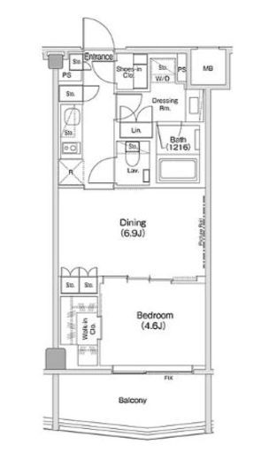 ザ・パークハビオ渋谷クロス 709 間取り図