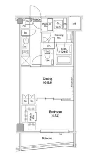 ザ・パークハビオ渋谷クロス 711 間取り図