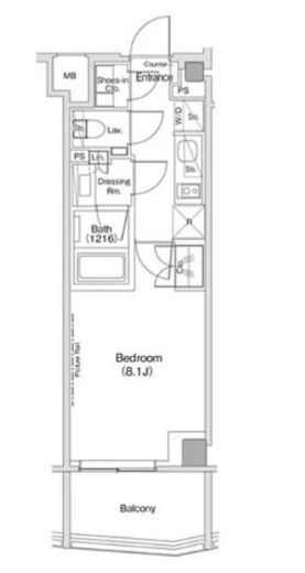 ザ・パークハビオ渋谷クロス 905 間取り図