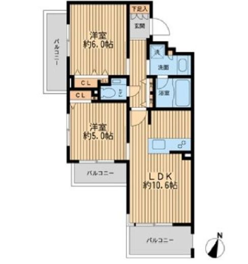 フォレシティ桜新町 401 間取り図