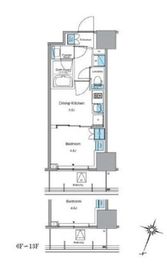 ルフォンプログレ渋谷ヒルトップ 1507 間取り図