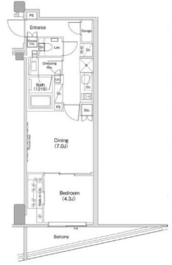 ザ・パークハビオ渋谷クロス 501 間取り図