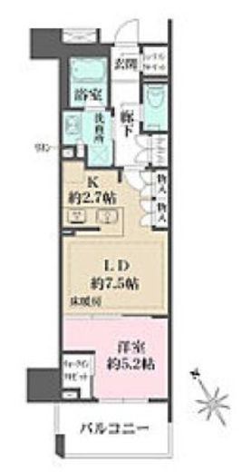 ザ・パークハウス赤羽フロント 7階 間取り図