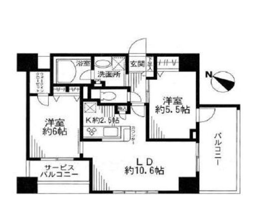 ドゥーエ東十条 902 間取り図