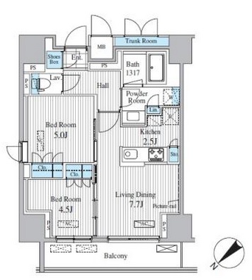 セリオ落合東中野 511 間取り図