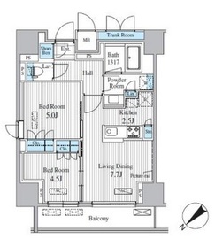 セリオ落合東中野 511 間取り図