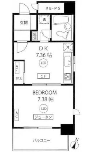 コンフォート麻布 5階 間取り図